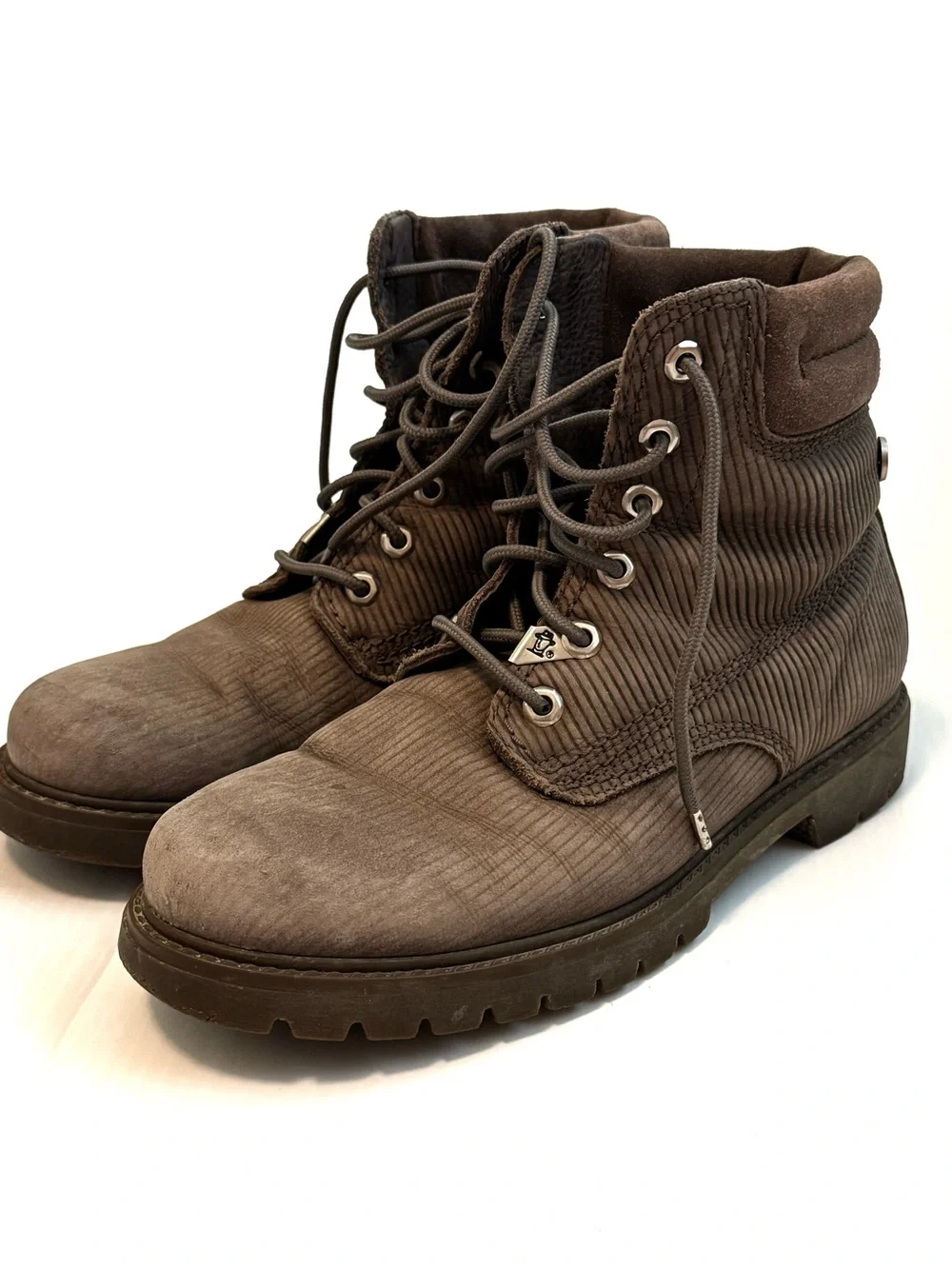 Panama Jack Men's Grey Brown Lace-Up Boots size 41/ 8.5 US